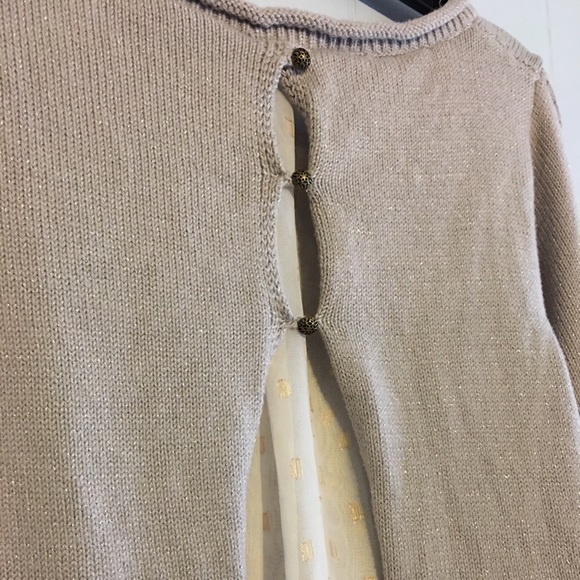 Lucky brand metallic split back Sweater - Picture 6 of 8